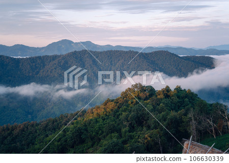 Mountain view from hill country village 106630339