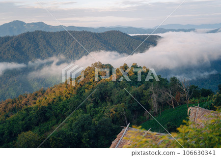 Mountain view from hill country village 106630341