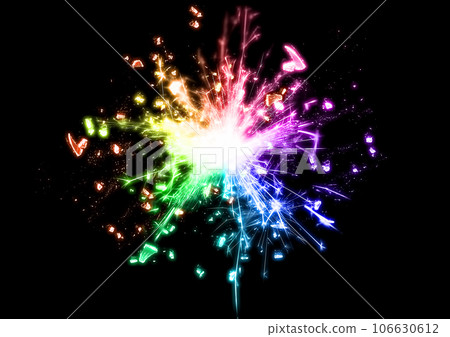 Colorful sparks shining in rainbow colors Colorful sparks shining in rainbow colors 106630612