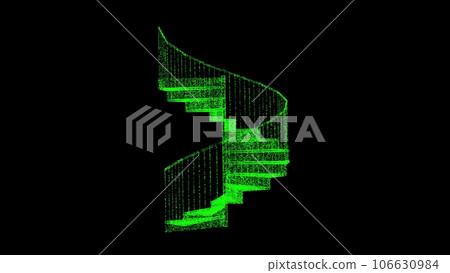3D spiral staircase on black background. Architectural Construction concept. The Endless Staircase. Business advertising backdrop. For title, text, presentation. 3d animation. 3D spiral staircase on black background. Architectural Construction concept. The Endless Staircase. Business advertising backdrop. For title, text, presentation. 3d animation. 106630984