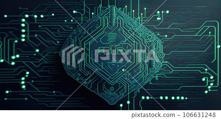 Glowing abstract futuristic colorful science and technology background. 106631248