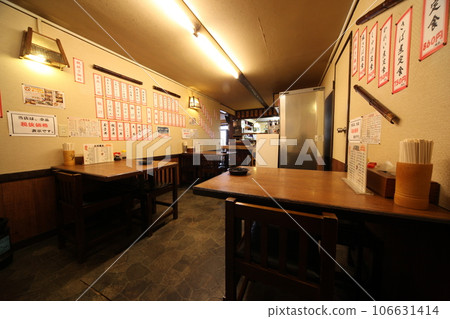 Interior view of an old diner 106631414