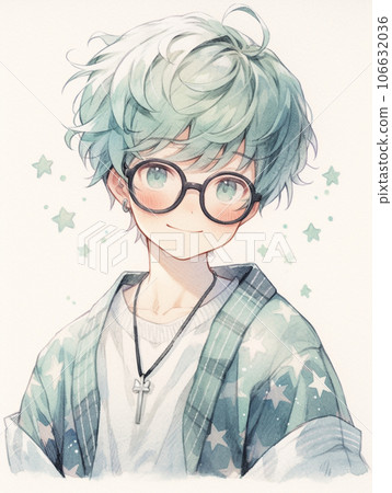 Cute smiling boy with glasses 106632036