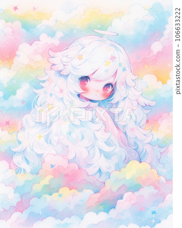 pastel colored little angel pastel colored little angel 106633222