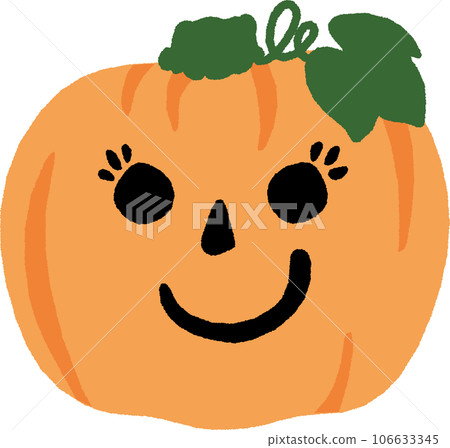 Fashionable and cute Halloween pumpkin jack-o-lantern family mother vector illustration 106633345