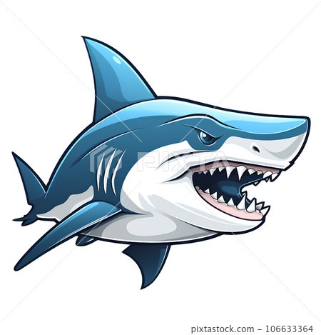 Boy fishing baby shark cartoon character isolated Vector Image