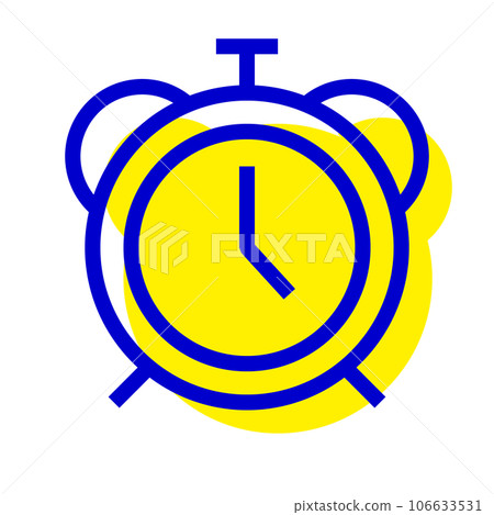 Two color style icon representing schedule, alarm clock Two color style icon representing schedule, alarm clock 106633531