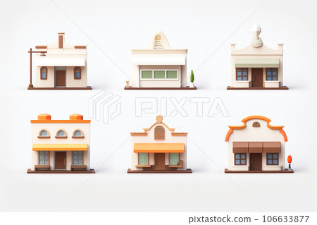 Delicious Western food restaurant (3D pictogram) 106633877