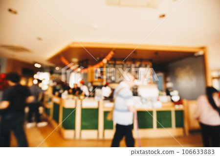 Abstract blurred cafe restaurant with people sitting in cafe Abstract blurred cafe restaurant with people sitting in cafe 106633883