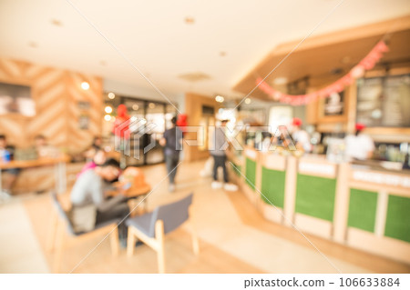 Abstract blurred cafe restaurant with people sitting in cafe Abstract blurred cafe restaurant with people sitting in cafe 106633884