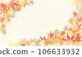 秋天的背景框架與美麗的楓葉 16:9 106633932