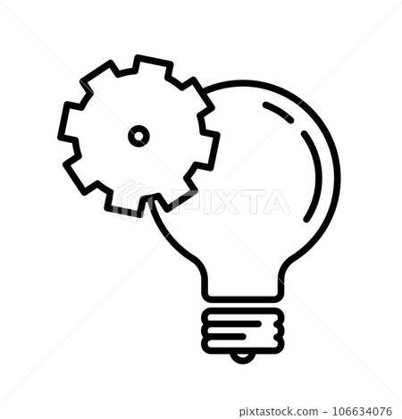 齒輪和燈泡圖標 106634076