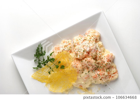 美味的蝦蛋黃醬，美味的中國菜，蝦蛋黃醬 106634668