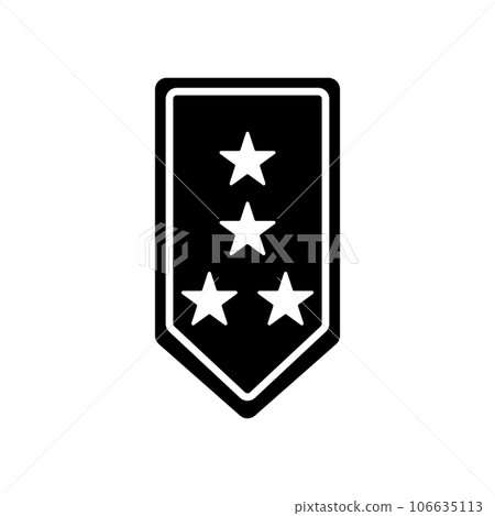 military rank icon vector 106635113