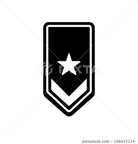 military rank icon vector 106635114