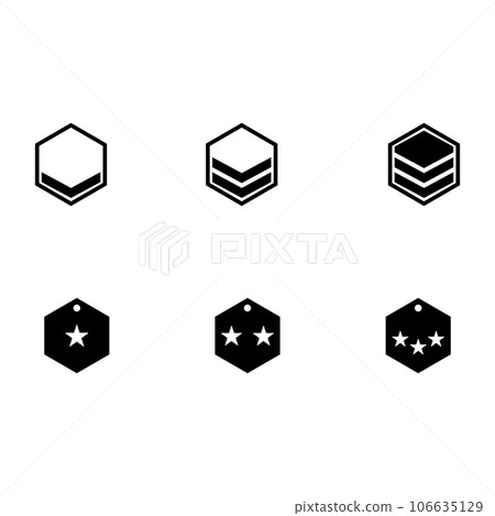 military rank icon vector 106635129
