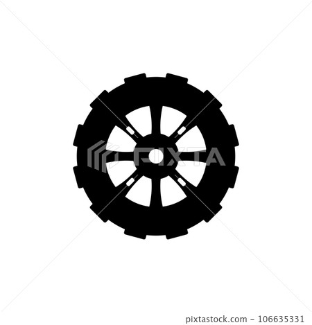 wheel icon vector 106635331