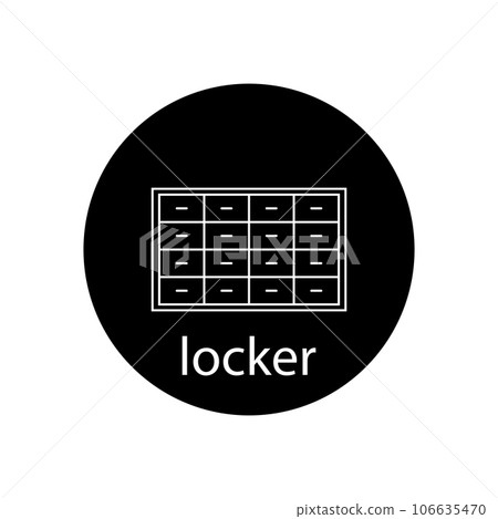 locker icon vector 106635470