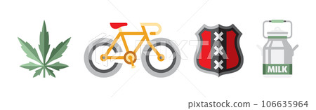 Dutch Culture Icons and Signs of Holland Vector Set Dutch Culture Icons and Signs of Holland Vector Set 106635964