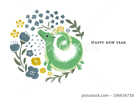 2036 Year of the Dragon New Year's card template 2036 Year of the Dragon New Year's card template 106636738