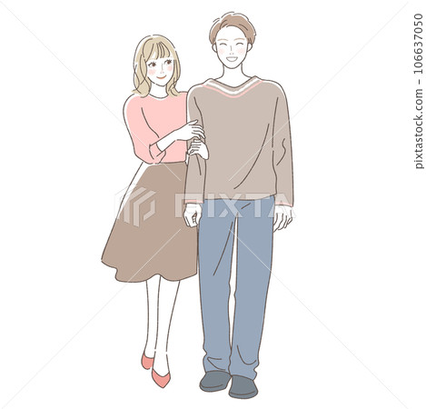 情侶插畫全身 106637050
