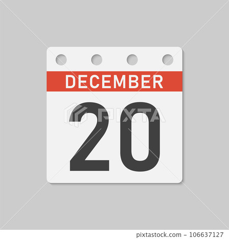 Icon page calendar day -201 December 106637127