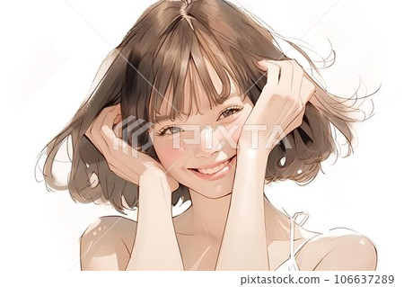 Smiling girl AI-generated image 106637289