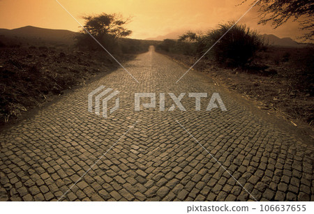 AFRICA CAPE VERDE SANTO ANTAO STONE ROAD AFRICA CAPE VERDE SANTO ANTAO STONE ROAD 106637655