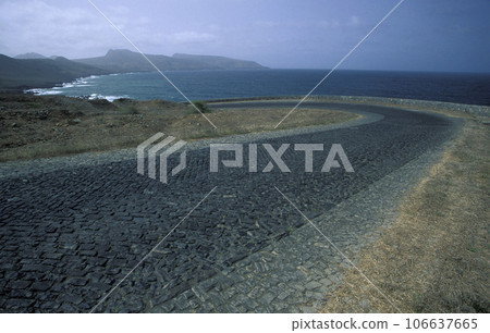 AFRICA CAPE VERDE SANTO ANTAO STONE ROAD 106637665