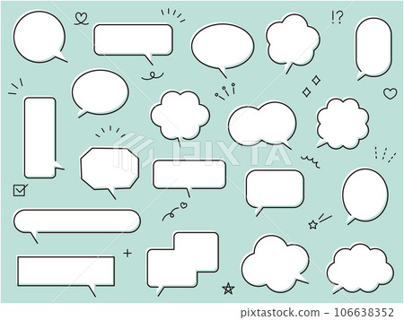 Decorative materials and speech bubble set speech bubble vector frame Decorative materials and speech bubble set speech bubble vector frame 106638352