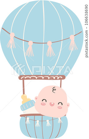 baby shower newborn in hot air balloon baby shower newborn in hot air balloon 106638690