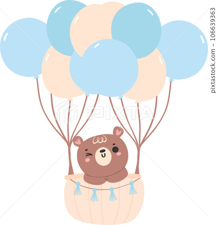 Cute baby shower bear boy cartoon animal nursery illustration hand drawn Cute baby shower bear boy cartoon animal nursery illustration hand drawn 106639363