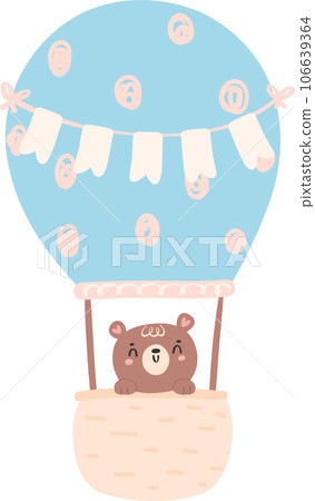 Cute baby shower bear boy cartoon animal nursery illustration hand drawn Cute baby shower bear boy cartoon animal nursery illustration hand drawn 106639364