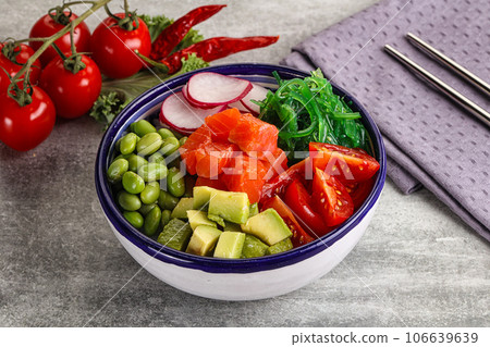 Hawaian cuisine - Poke with salmon 106639639