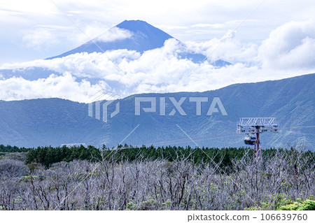 Mt. Fuji in summer seen from Owakudani 106639760