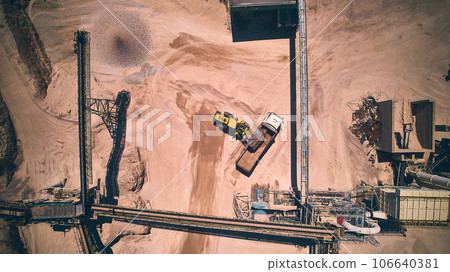 Stone crushing plant aerial view Stone crushing plant aerial view 106640381