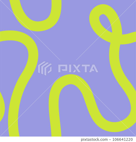 Naive groovy squiggle seamless pattern. 1970 Fun colorful line Doodle pattern in green and lavender colours. Contemporary trendy backgrounds for kids. Scandinavian nursery print Naive groovy squiggle seamless pattern. 1970 Fun colorful line Doodle pattern in green and lavender colours. Contemporary trendy backgrounds for kids. Scandinavian nursery print 106641220