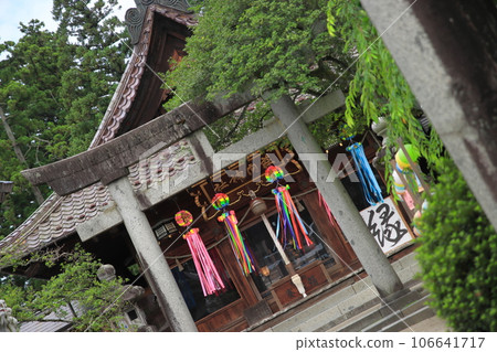 夏天飄帶飄揚的莊內神社(山形縣_鶴岡市) 夏天飄帶飄揚的莊內神社(山形縣_鶴岡市) 106641717
