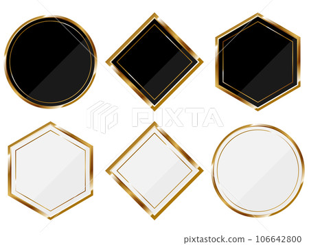 6 件套奢華鏡框，黑白 106642800