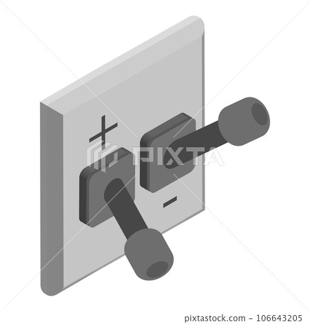 3D Isometric Flat Vector Set of Electric Breakers. Item 2 3D Isometric Flat Vector Set of Electric Breakers. Item 2 106643205