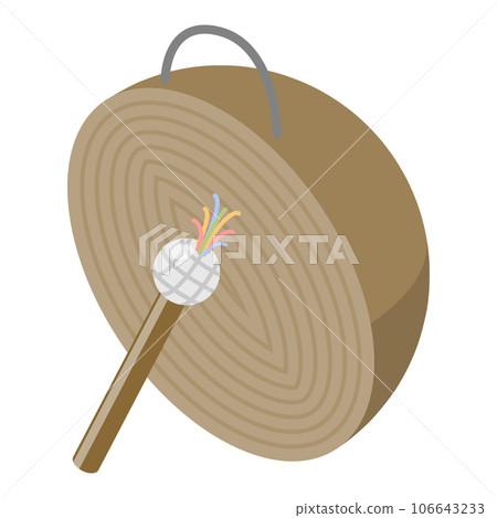 3D Isometric Flat Vector Set of Korean Music Instruments. Item 2 106643233