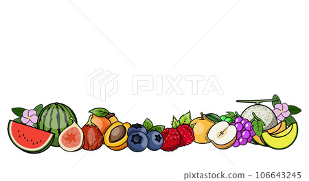 夏季水果框插畫素材 106643245