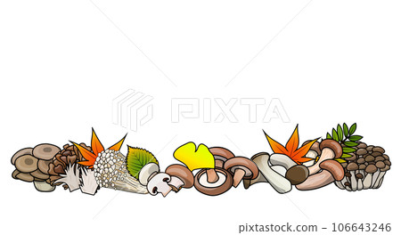 秋季蘑菇集插畫框架 106643246