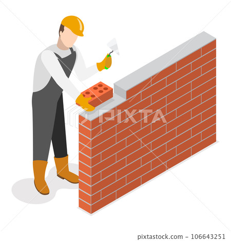 3D Isometric Flat Vector Set of Renovation and Decoration of Room. Item 3 106643251