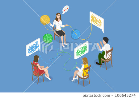 3D Isometric Flat Vector Conceptual Illustration of Solving Interpersonal Problems 3D Isometric Flat Vector Conceptual Illustration of Solving Interpersonal Problems 106643274
