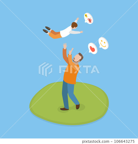 3D Isometric Flat Vector Conceptual Illustration of Father-son Bonding 3D Isometric Flat Vector Conceptual Illustration of Father-son Bonding 106643275