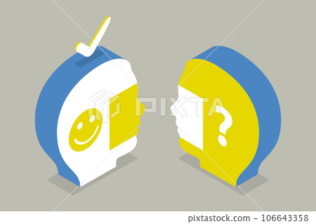 3D Isometric Flat Vector Conceptual Illustration of Bias As Incorrect Comparison 3D Isometric Flat Vector Conceptual Illustration of Bias As Incorrect Comparison 106643358