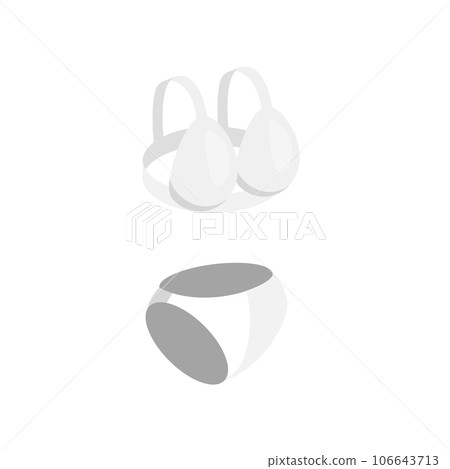 3D Isometric Flat Vector Set of Lingerie And Swimsuits. Item 3 3D Isometric Flat Vector Set of Lingerie And Swimsuits. Item 3 106643713