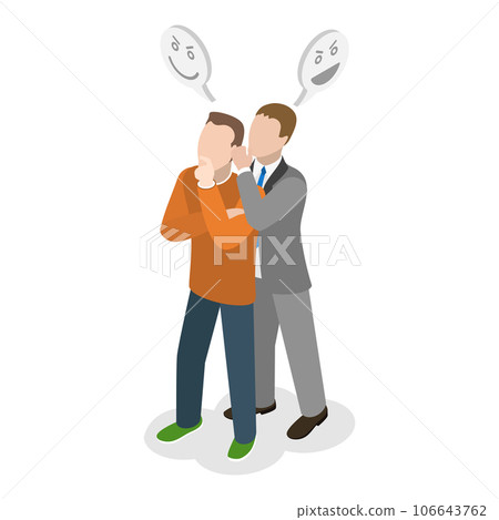 3D Isometric Flat Vector Set of Gossips. Item 1 106643762