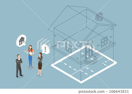 3D Isometric Flat Vector Conceptual Illustration of Engineer 106643831